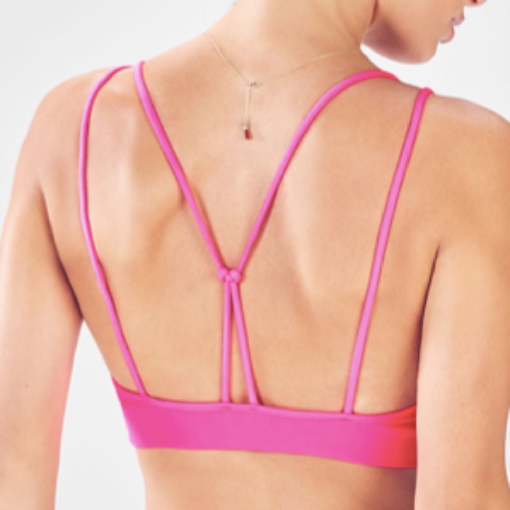 New Fabletics Dara Seamless Bralette Paradise Pink